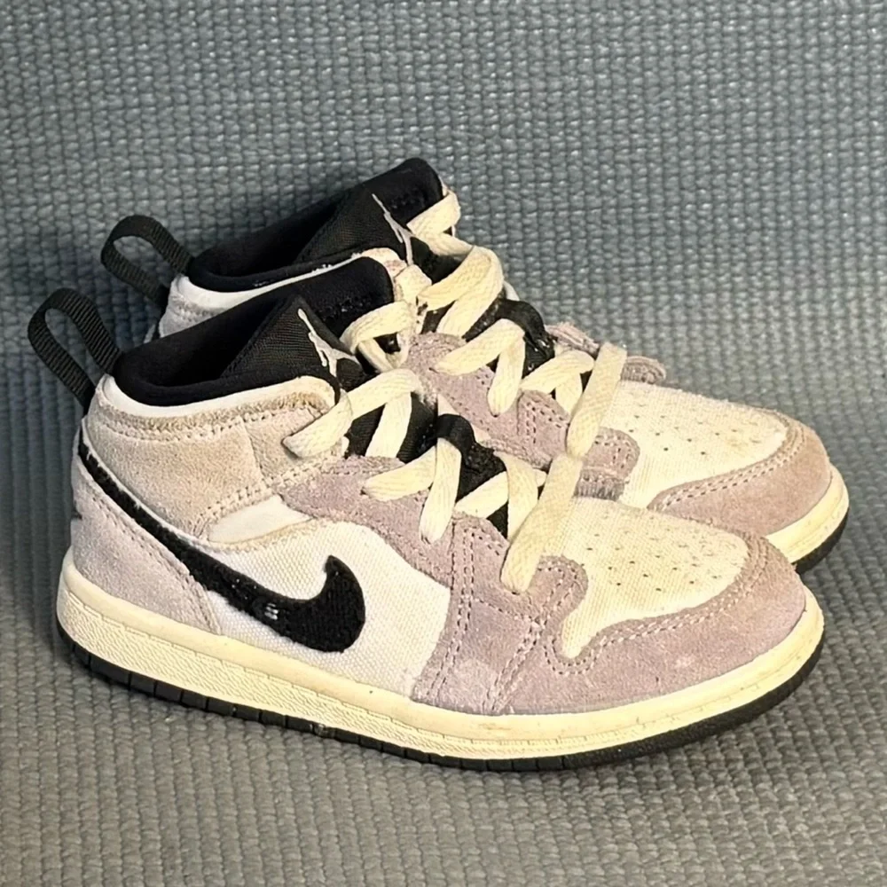 Nike‎ Air Jordan 1 Mid SE Craft Cement Grey/Black Shoes FD9089-002 Toddler Sz 9C